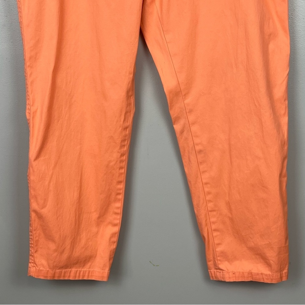 Talbots light orange cotton spandex Relaxed Chino flat front pants, size 16. - Picture 3 of 10